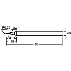 SI-S120T-6SB Pro'sKit Жало сменное (конус 0,25мм) набор 5шт