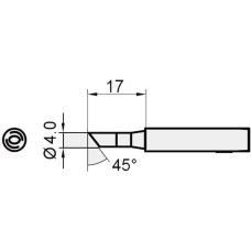 5SI-216N-4C Pro'sKit Жало сменное (скос 45 град. диам. 4 мм)