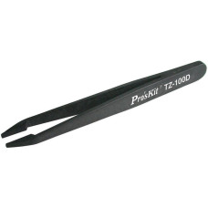 TZ-100D Pro'sKit Пинцет для SMD прямой плоский (композитный, немагнитный, термо-кислото-стойкий, антистат.)