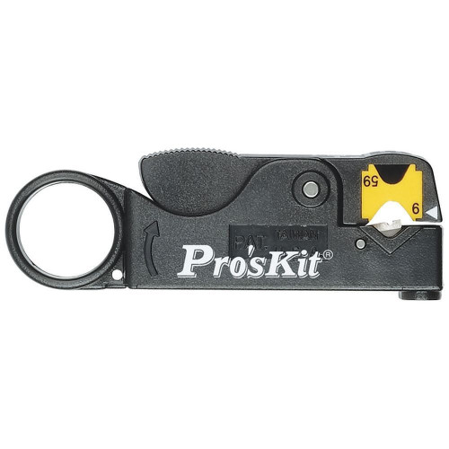 6PK-332 Pro'sKit Нож для зачистки коаксиальных кабелей (RG58/59/62/3C2V/4C/5C) вращающийся