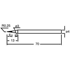 SI-S120T-4SB Pro'sKit Жало сменное (конус 0,25мм) набор 10шт