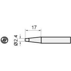 5SI-216N-1.6D Pro'sKit Жало сменное (клин 1.6 мм)