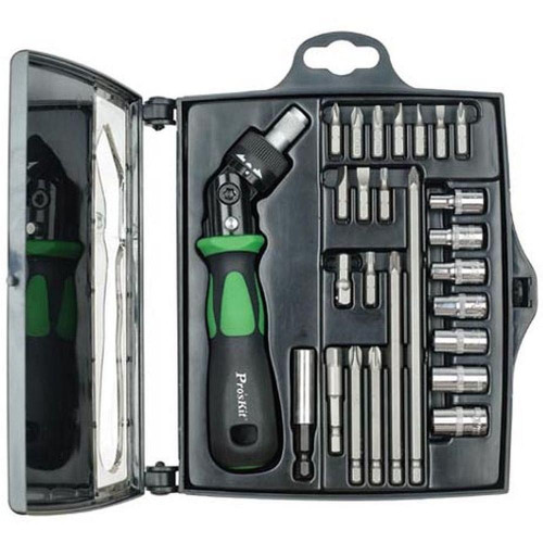 SD-2314M Pro'sKit (аналог 8PK-SD012B) Отвертка со сменными битами (22 биты, адаптер, рукоятка с реверсом)