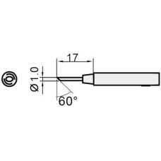 5SI-216N-1C Pro'sKit Жало сменное (скос 60 град. диам. 1 мм)