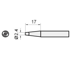 5SI-216N-2.4D Pro'sKit Жало сменное (клин 2.4 мм)